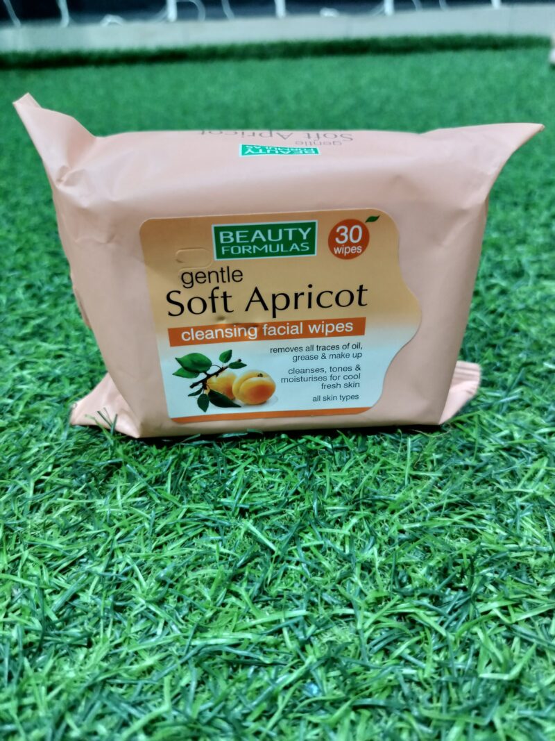 Beauty Formulas Gentle Soft Apricot Cleansing Facial Wipes.