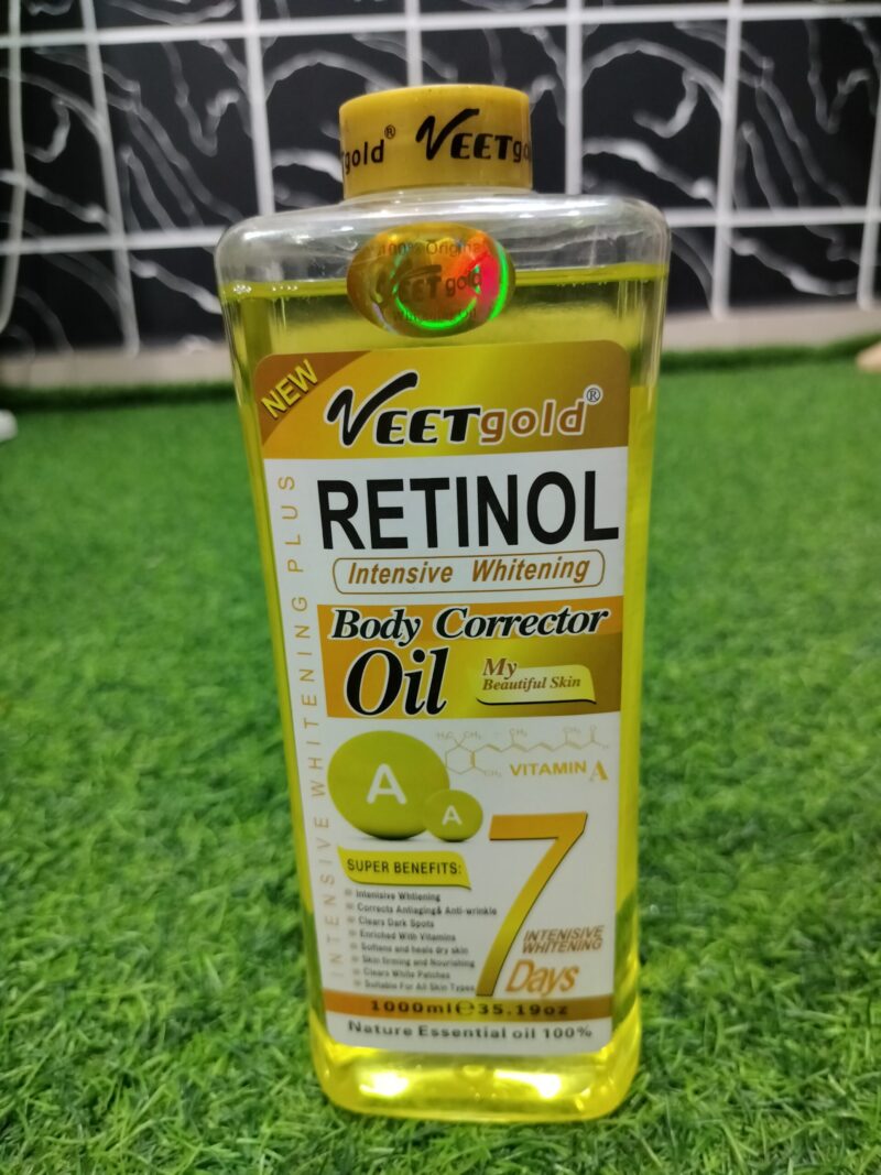 Veetgold Retinol Intensive Whitening Body Corrector Oil (1000ml).