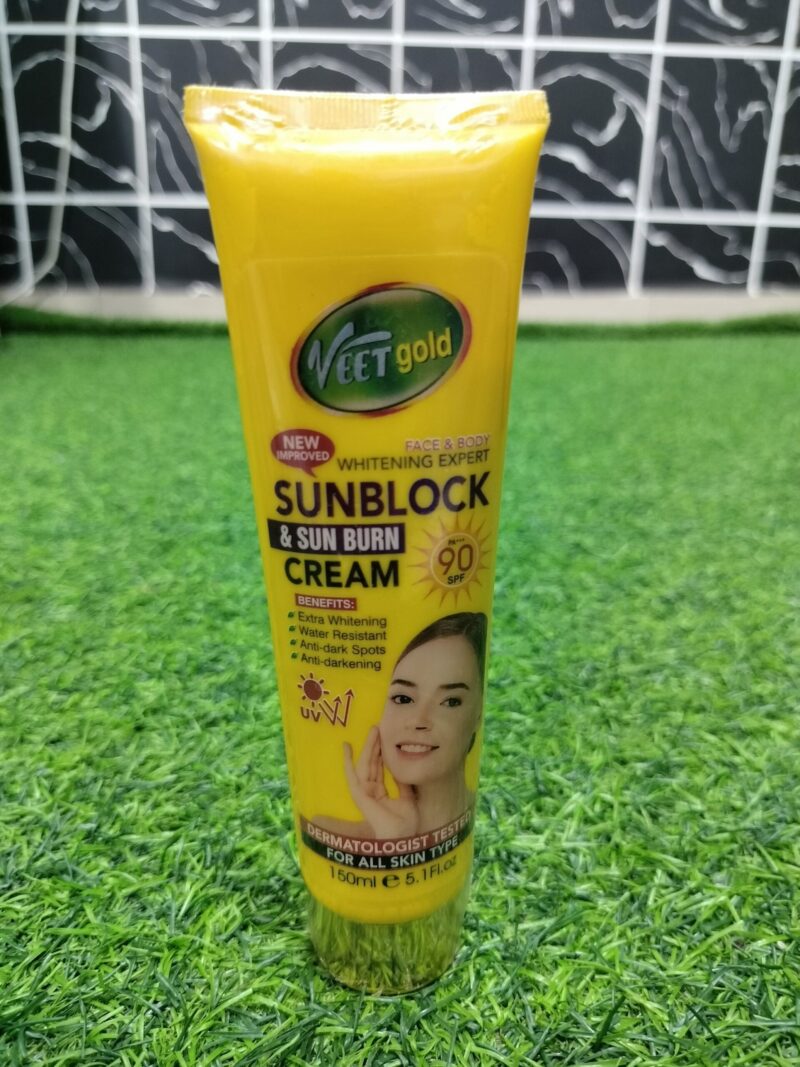Veetgold Sunblock & Sunburn Cream (150ml).