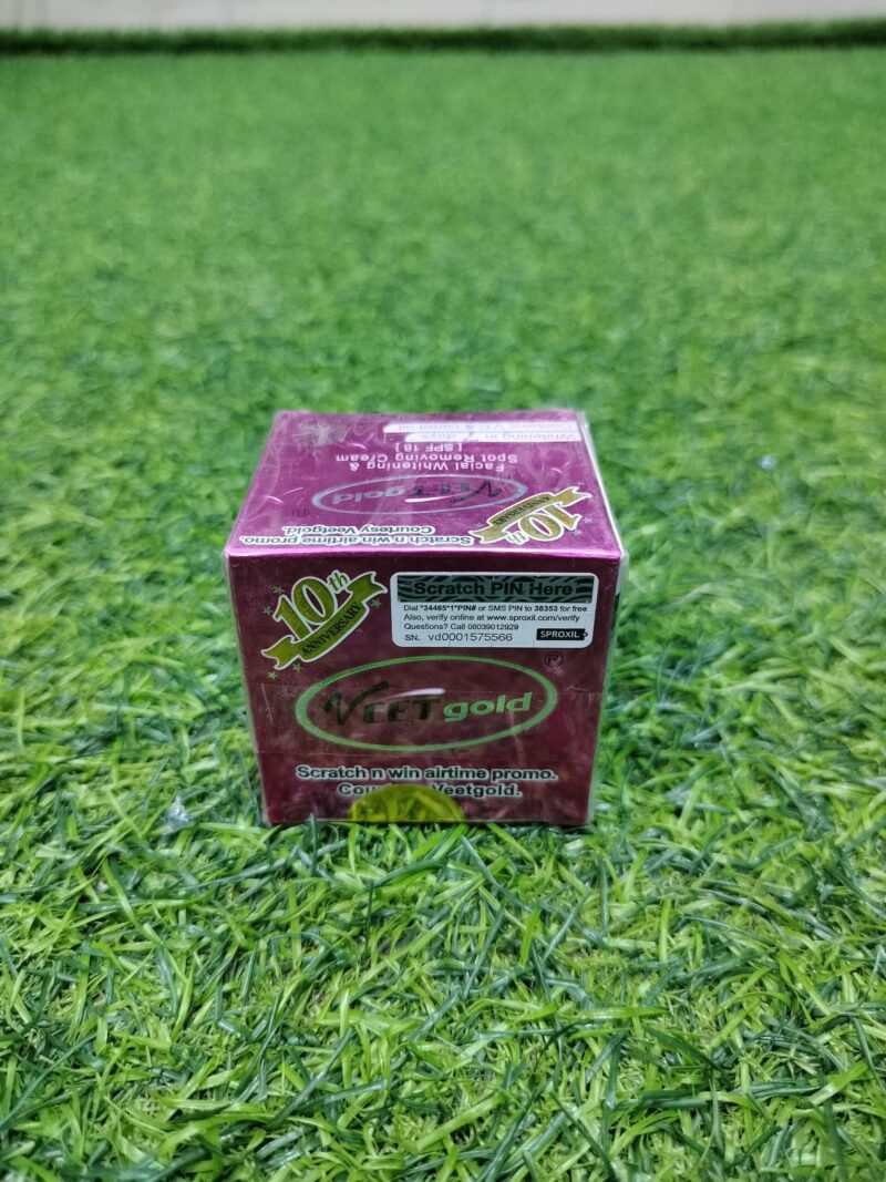 Veetgold Facial Whitening & Spot Removing Cream (SPF 18).