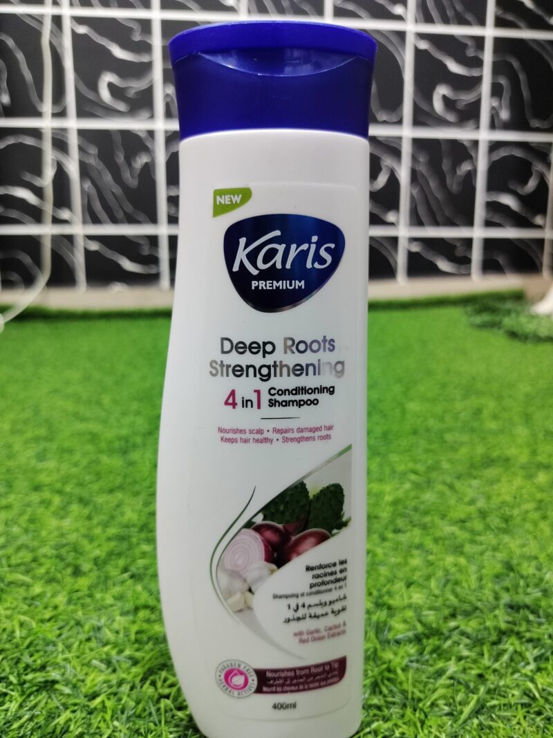 Karis Premium Deep Roots Strengthening 4in1 Shampoo (400ml).