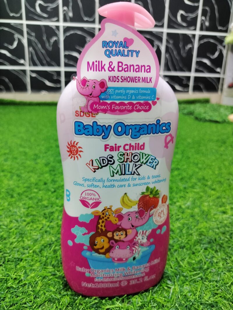 Baby Organics Fair Child Shower Milk (Milk & Banana) 500ml.
