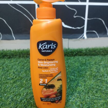 Karis Naturals Carrot and Papaya Skin Brightening and Moisturising Body Lotion (400ml).