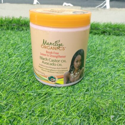 Mamiya Organics Break-Free Leave-In Strengthener Black Castor and Avocado Oil (567g).