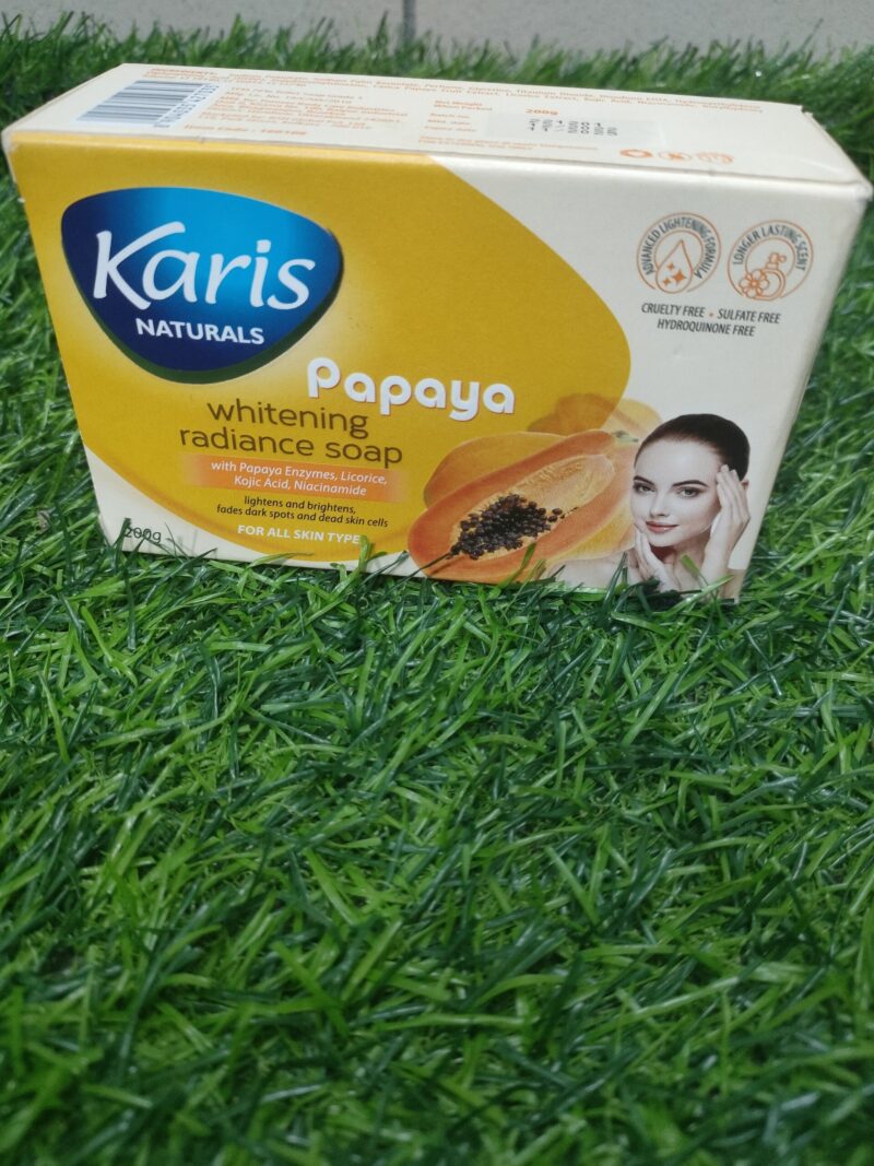 Karis Naturals Papaya Whitening Radiance Soap (200g).