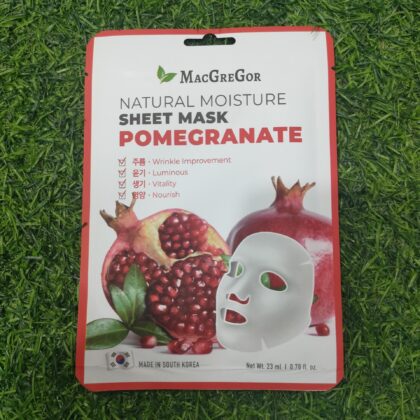 Macgregor Natural Moisture Sheet Mask Pomegranate (23ml).
