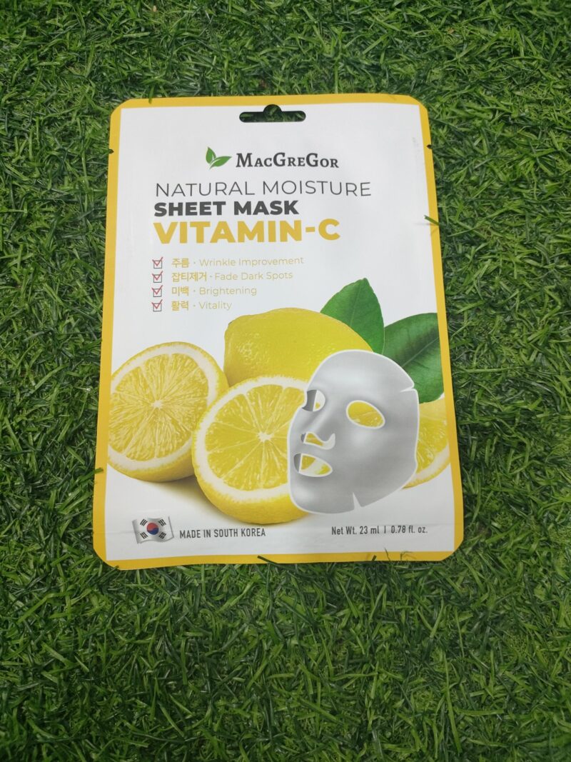 Macgregor Natural Moisture Sheet Mask Vitamin-C (23ml).