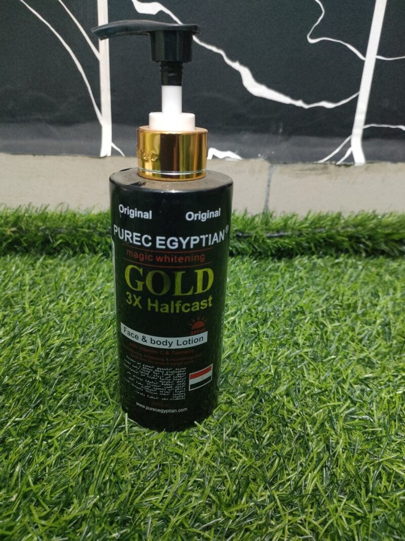 Pure Egyptian magic Whitening Gold 3x Halfcast Face & Body Lotion (300ml).