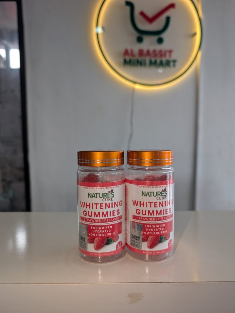 Nature'S Cure Advanced Whitening Gummies + Biotin Strawberry Flavor